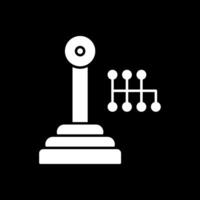 Gearshift Glyph Inverted Icon vector