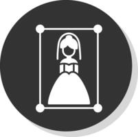 Wedding Photography Glyph Grey Circle Icon vector