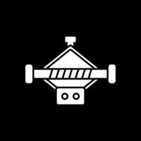 Car Jack Glyph Inverted Icon vector