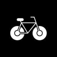 Bicycle Glyph Inverted Icon vector