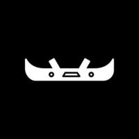 Bumper Glyph Inverted Icon vector