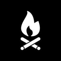 Fire Glyph Inverted Icon vector