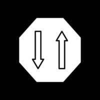 Two Way Glyph Inverted Icon vector