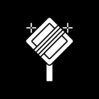 End Of Priority Glyph Inverted Icon vector