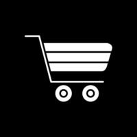 Trolley Glyph Inverted Icon vector