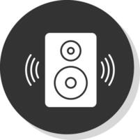 Speaker Glyph Grey Circle Icon vector