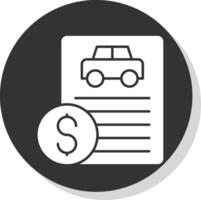 Car Loan Glyph Grey Circle Icon vector