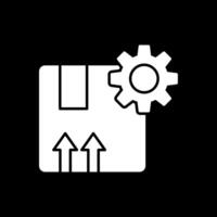 Production Glyph Inverted Icon vector