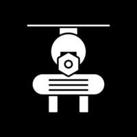 Machinery Glyph Inverted Icon vector