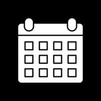 Schedule Glyph Inverted Icon vector