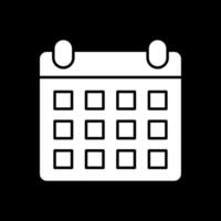 Schedule Glyph Inverted Icon vector
