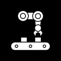 Machine Glyph Inverted Icon vector