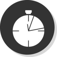 limitado hora glifo gris circulo icono vector