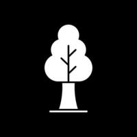 Tree Glyph Inverted Icon vector