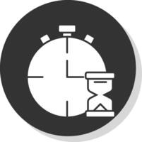 Deadline Glyph Grey Circle Icon vector