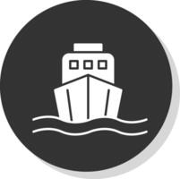 Shipping Glyph Grey Circle Icon vector