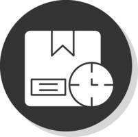 Timein Glyph Grey Circle Icon vector