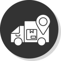 Delivery Status Glyph Grey Circle Icon vector