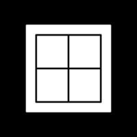 Window Glyph Inverted Icon vector