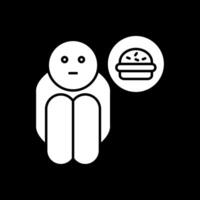 Beggar Glyph Inverted Icon vector