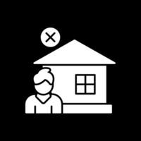 Homeless Glyph Inverted Icon vector