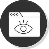 Visualization Glyph Grey Circle Icon vector