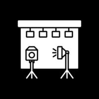 Studio Glyph Inverted Icon vector