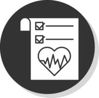 Health Graph Glyph Grey Circle Icon vector