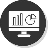 Dashboard Glyph Grey Circle Icon vector