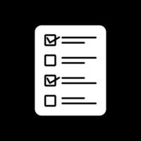 Check Glyph Inverted Icon vector