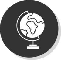 Geography Glyph Grey Circle Icon vector