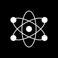 Atom Glyph Inverted Icon vector