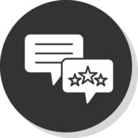 Feedback Glyph Grey Circle Icon vector