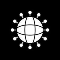 Connected Glyph Inverted Icon vector