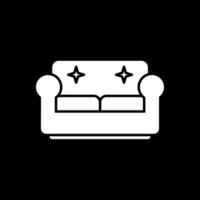 Couch Glyph Inverted Icon vector