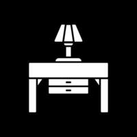 Console Table Glyph Inverted Icon vector