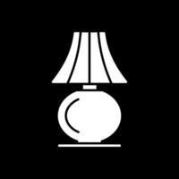 Table Lamp Glyph Inverted Icon vector