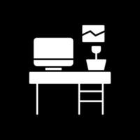 Workbench Glyph Inverted Icon vector