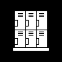 Locker Glyph Inverted Icon vector