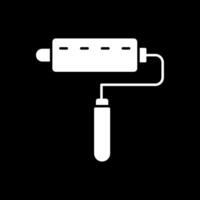 Lint Roller Glyph Inverted Icon vector