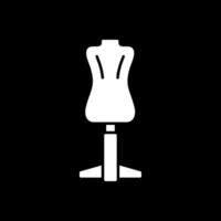 icono de glifo de maniquí invertido vector