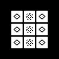 Tiles Glyph Inverted Icon vector