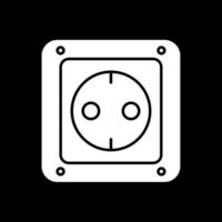 Socket Glyph Inverted Icon vector