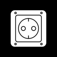 Socket Glyph Inverted Icon vector