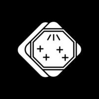 Handkerchief Glyph Inverted Icon vector