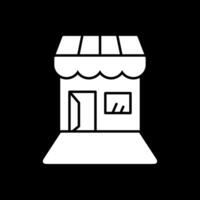 Shop Glyph Inverted Icon vector