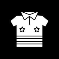 icono de glifo de camisa invertido vector