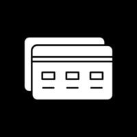 Bank Card Glyph Inverted Icon vector