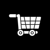 Trolley Glyph Inverted Icon vector