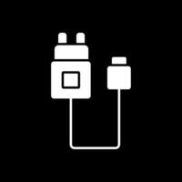 Charger Glyph Inverted Icon vector